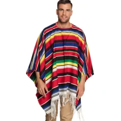 Mexicansk Poncho multifarvet