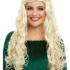 Middelalder paryk HVID - Dragon Goddess