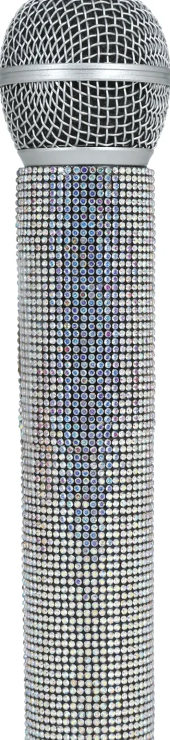 Mikrofon i sølvglitter