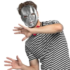Mime maske i Sølv