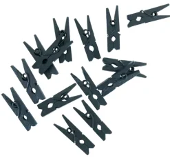 Mini klemmer i sort 24 stk