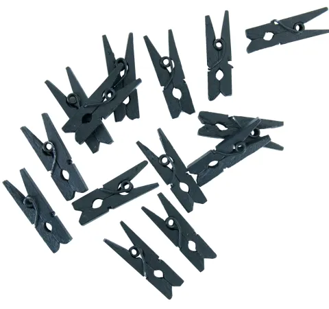Mini klemmer i sort 24 stk