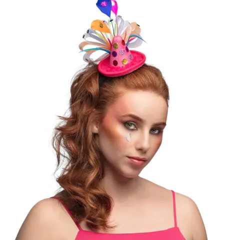Mini klovnehat på hårbøjle