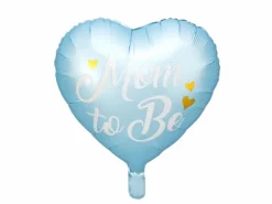 Mom to be folieballon i lyseblå
