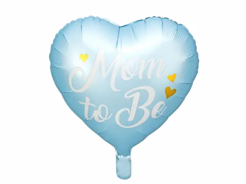 Mom to be folieballon i lyseblå