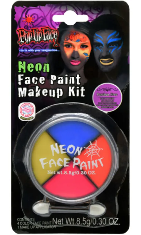 Neon facepaint sæt