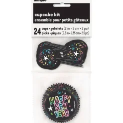 Nytår Cupcake sæt i sort