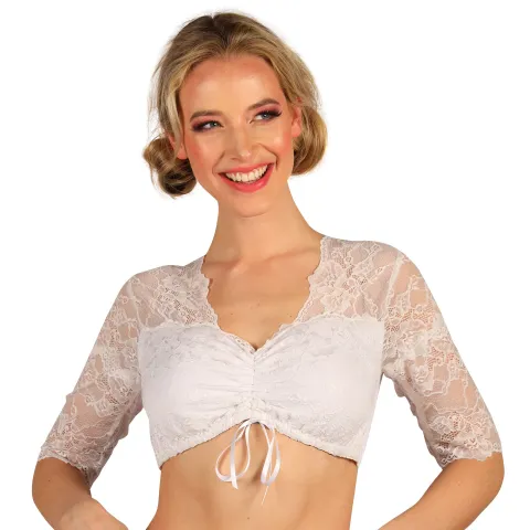 Oktoberfest bluse "Lore" – med blonde ærmer