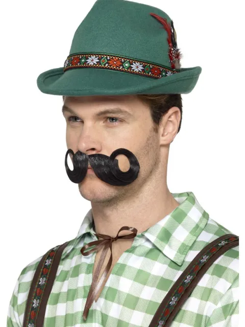 Oktoberfest hat i grøn med fjer
