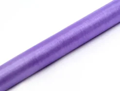 Organza bordløber i lavendel-lilla