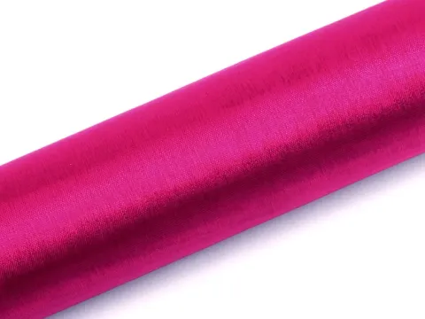 Organza bordløber smal i pink