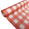 Papirdug damask i Rød-hvid ternet