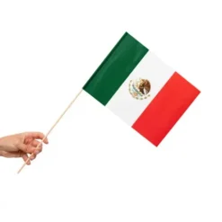 Papirflag på pind 10 stk - Mexico
