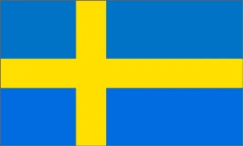 Papirflag Sverige på pind A4