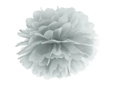 Papir pom pom sølv Ø35