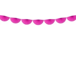Papirvæv halv-vifte sæt i Pink