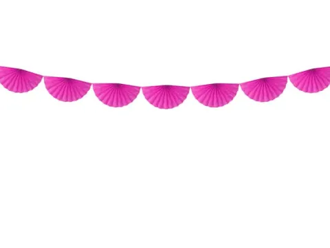Papirvæv halv-vifte sæt i Pink