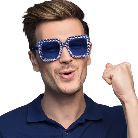 Partybriller Bling Bling Blå