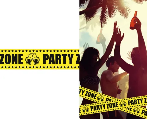 Partyzone afspærringsbånd