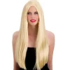 Paryk lang med midterskilning blond
