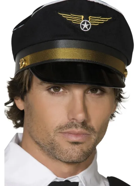 Pilot kasket i sort