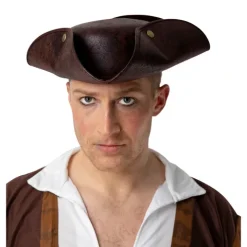 Pirathat Tricorn i brun