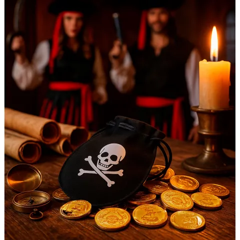 Piratpung med 12 Guldmønter