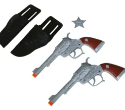 2 Pistoler med etui og Badge