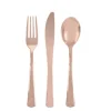 Plast bestik rosegold, 18 dele