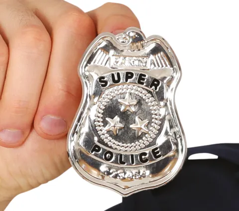Politi skilt - Super police i Metal