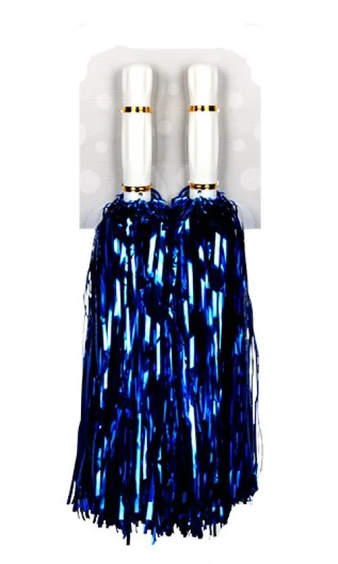 Pom Pom Cheerleader i metallic blå