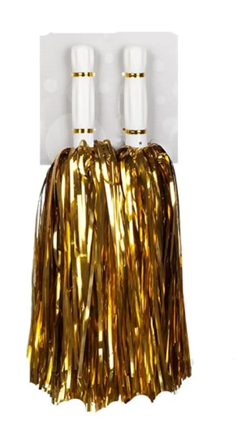 Pom Pom Cheerleader i metallic guld