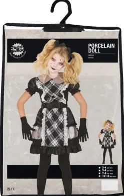 Porcelænsdukke Kostume til Piger