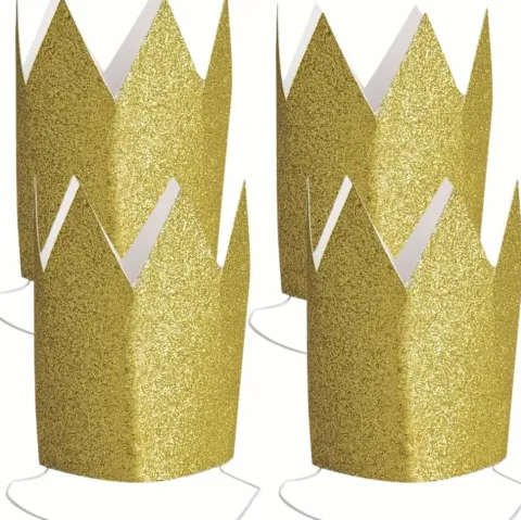Prinsessekroner i glitter karton