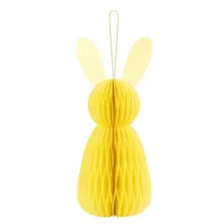 Påskeharer i gul papirvæv 30cm