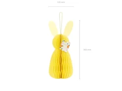 Påskeharer i gul papirvæv 30cm