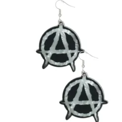 Punk øreringe med Anarkist-tegn