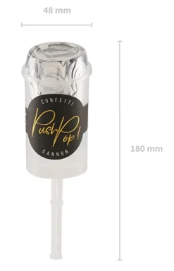 Push Pop konfetti i Sølv