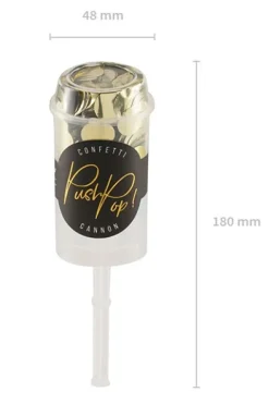 Push Pop med konfetti i Guld