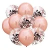 Ramadan Kareem balloner i rosegold og transparent med konfetti