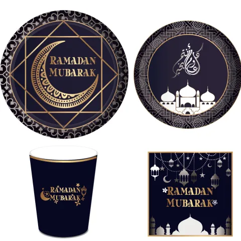 Ramadan Mubarak sæt i sort