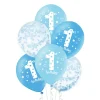 1 år balloner i blå - 1.st Birthday