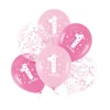 1 år balloner i pink - 1.st Birthday