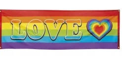 Regnbue farvet Flag LOVE