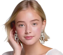 Øreringe - Skelet med bling