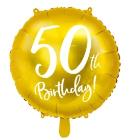 50 år Folieballon GULD