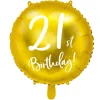 21 år Folieballon GULD