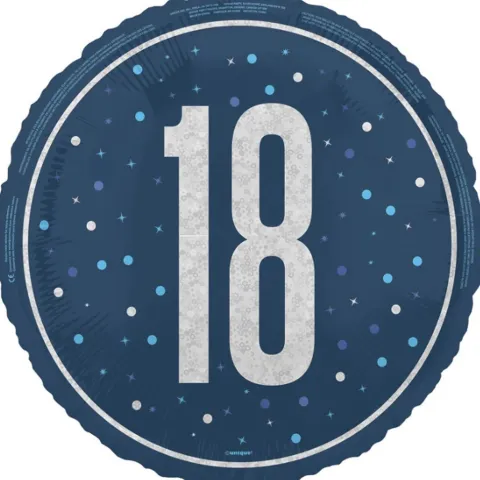 18 år Folieballon i blå