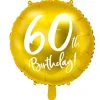 60 år Folieballon i GULD