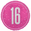 16 år Folieballon i pink